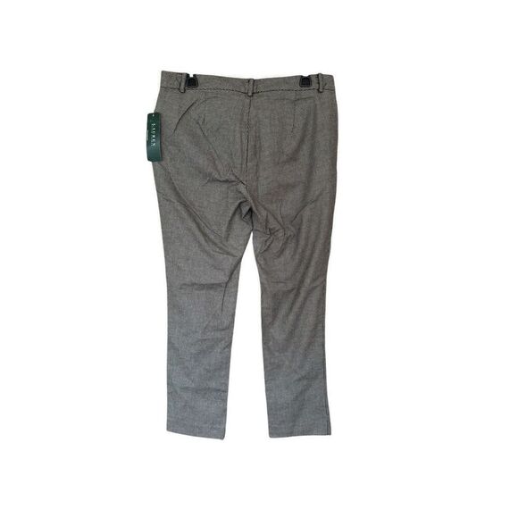 NWT Lauren Ralph Lauren Womens Black Cream Houndstooth Trouser Pants Size 8 - Picture 3 of 12